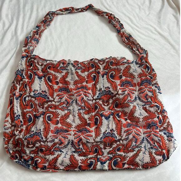 Free People Tote Bag Hobo Bohemian Boho Shopping Casual Floral Light Sustainable - Picture 1 of 6